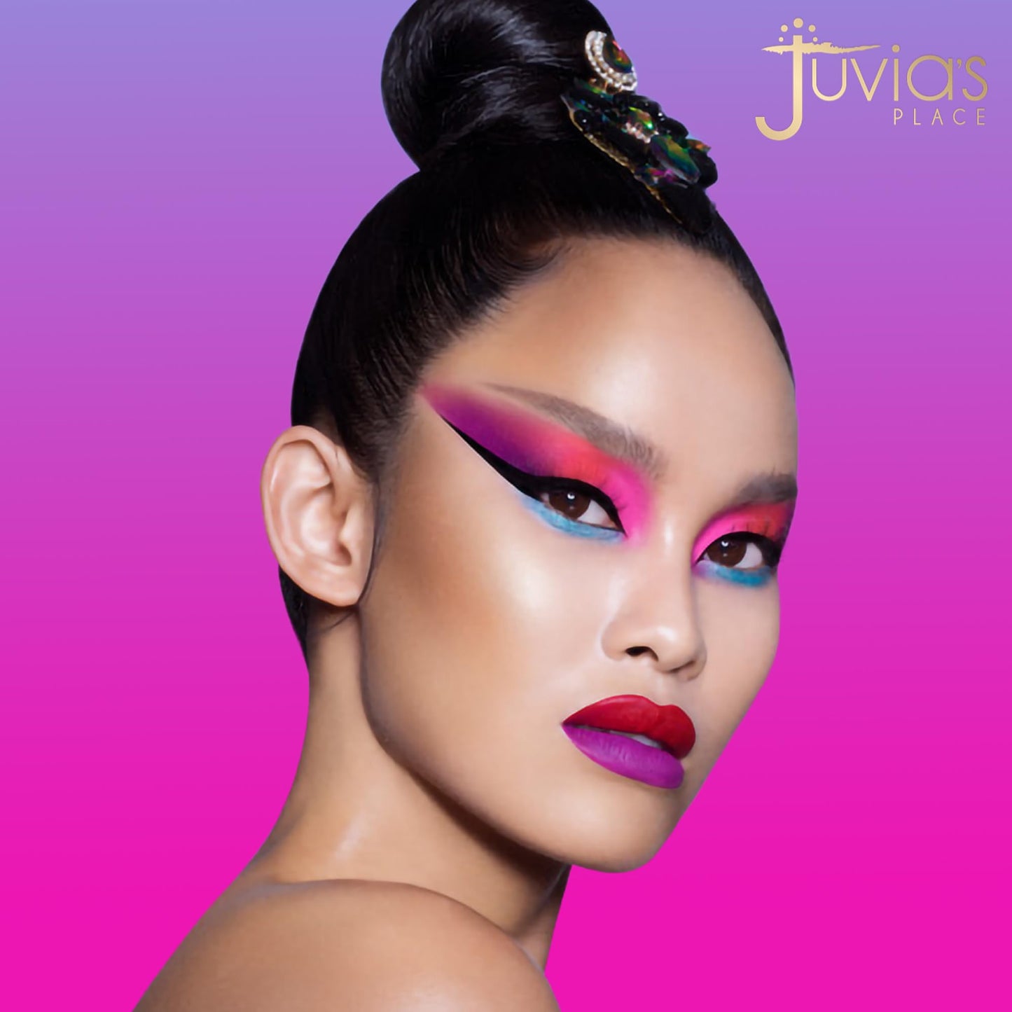 Juvia's Place Palette The Warrior - Warm Golds, Browns & Bronzes, Shades of 9, Warm and Neutral Palette, Pigmented Makeup Palette Eye Color & Shine