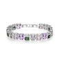 14K Gold Multi-Color Double Layer Moissanite Bracelet, Women's Luxurious Style, Unique Fashion Accessory