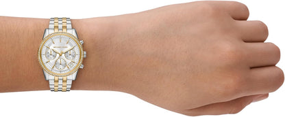 Michael Kors Bryant Chronograph Women's Watch, Stainless Steel and Pavé Crystal Watch for Women