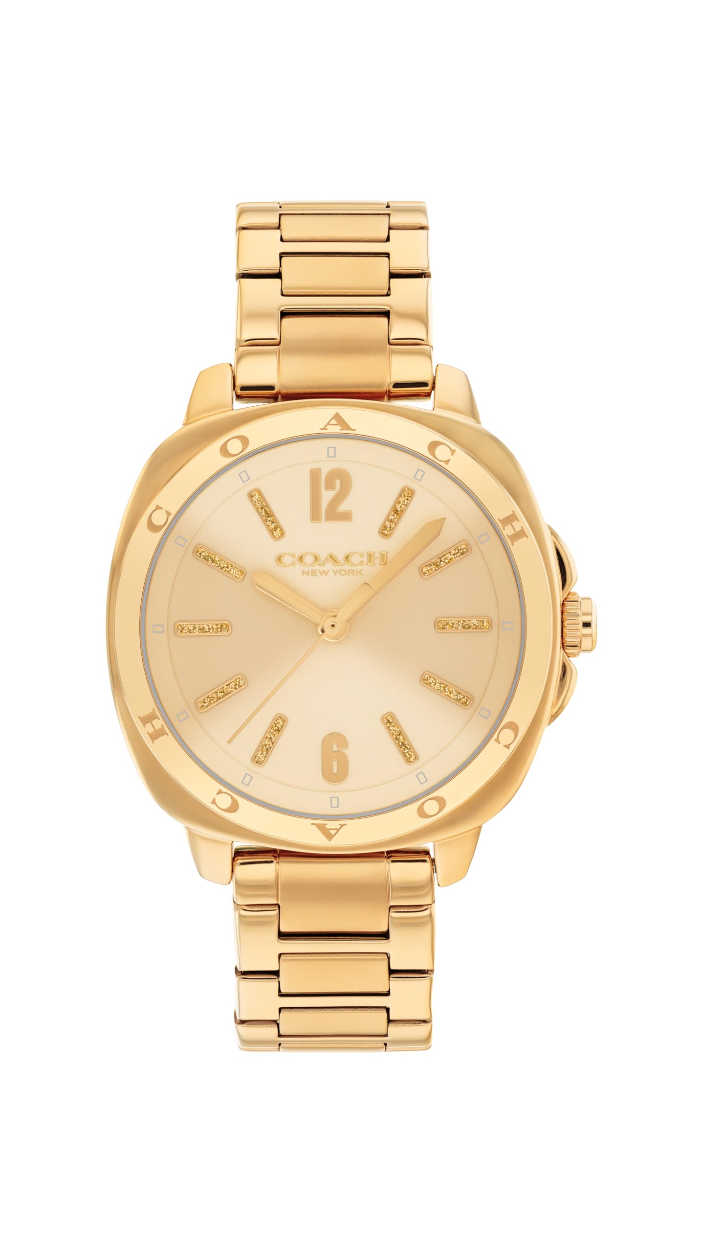 Coach Kitt Women's 3H Quartz Watch – 34 mm Stainless Steel Case – Link Bracelet – Stylish Fashion Accessory, Gift for Her