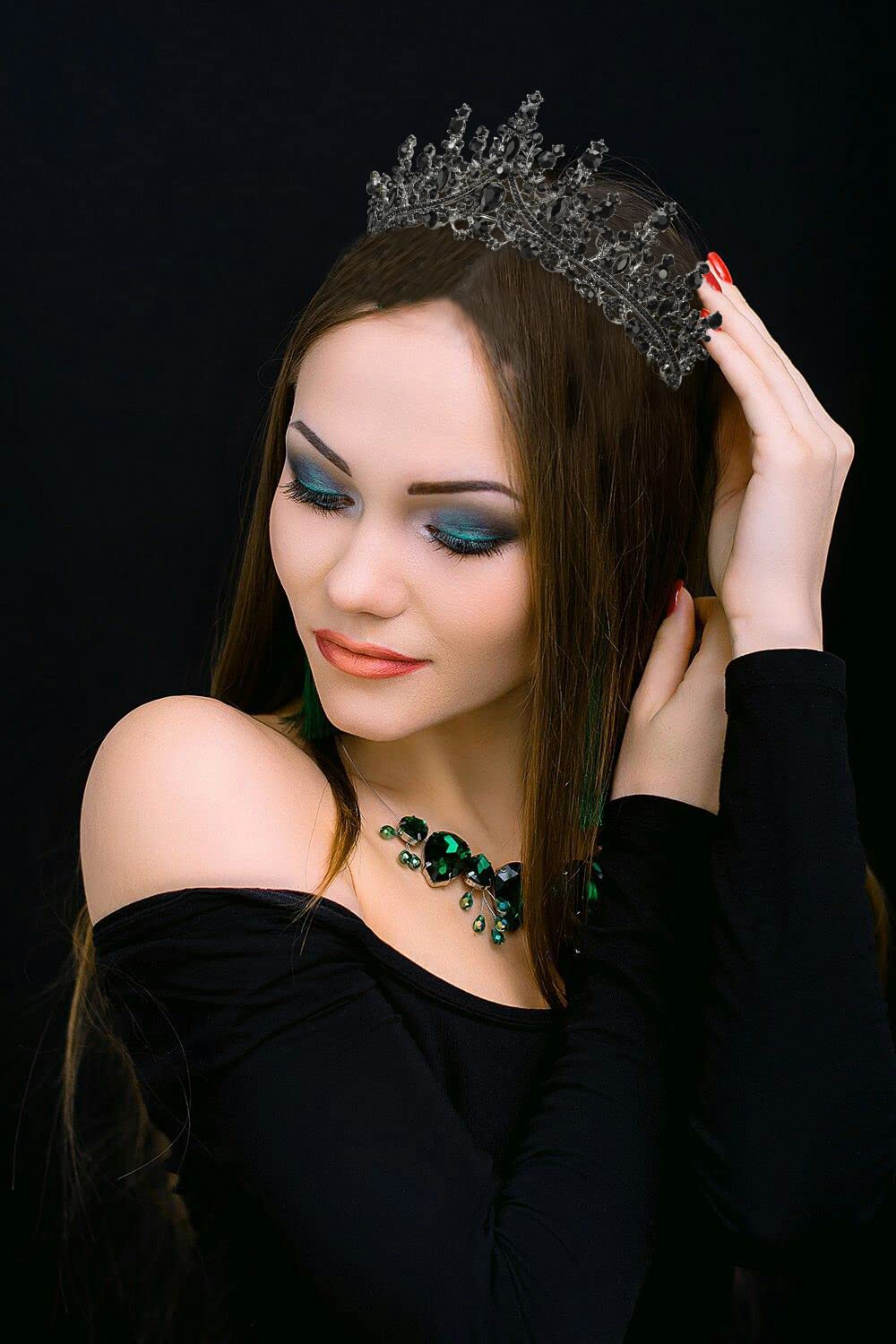 TOBATOBA Silver Wedding Crystal Tiaras and Crowns for Women, Bride Royal Queen Headband Princess Quinceanera Headpieces for Birthday Prom Pageant Party