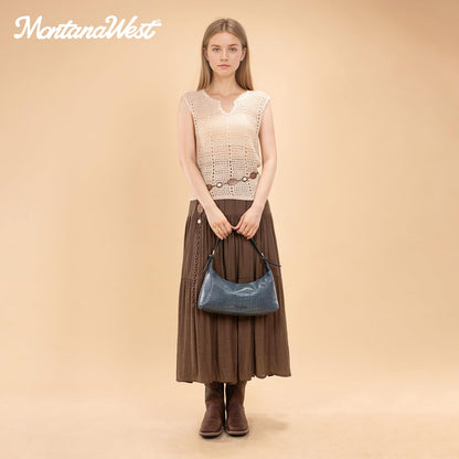 Montana West MEDIUM Shoulder Purses for Women Crescent Hobo Bags Trendy Purses