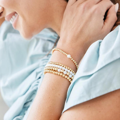 14K Gold Plated Pearl Beaded Cross Bracelets Stack Set for Women,Stretch Boho Colorful Christian Beads Ball Jewelry Friendship Summer Trendy Gift