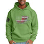 Ymosrh Mens Patriotic Hoodies USA Flag Print Hooded Sweatshirt Pullover Casual Fashion Hoodie, M-6XL