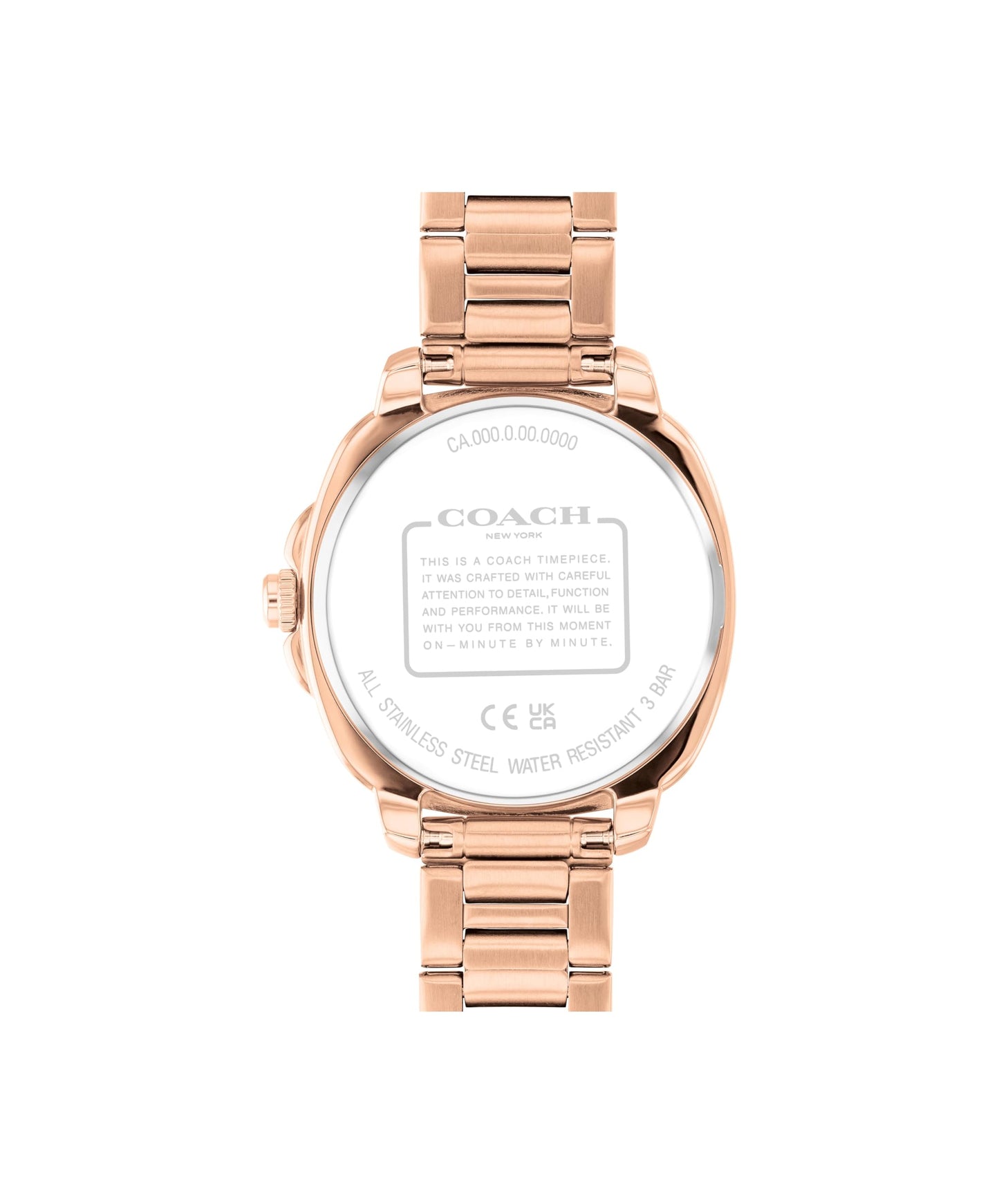 Coach Kitt Women's 3H Quartz Watch – 34 mm Stainless Steel Case – Link Bracelet – Stylish Fashion Accessory, Gift for Her