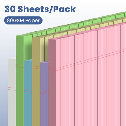 12 Pack Notepads 5x8, Small Legal Pads Narrow College Ruled, 30 Sheets/Pack, Perforated Notebook - White Note Pads for School, Memo, Note Taking, Teacher & Office Supplies, Writing Pads of Paper