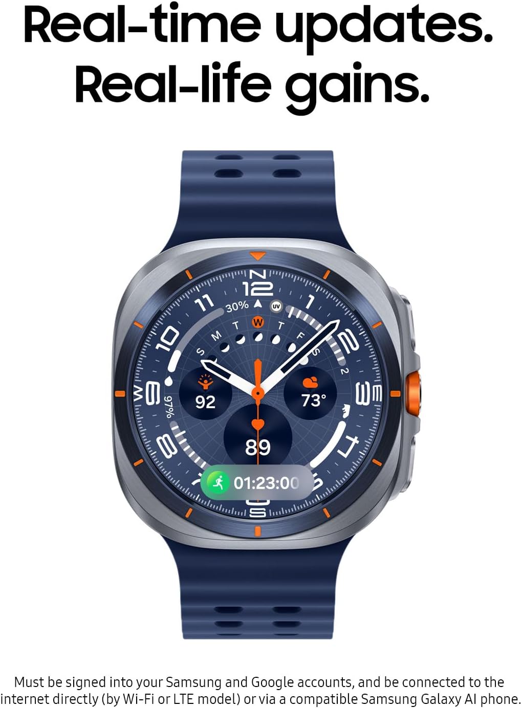 Samsung Galaxy Watch Ultra (2025), Titanium Gray, 47mm, LTE Smartwatch | Titanium Casing, Advanced Sleep Coaching, Running Coach, Energy Score, Heart Rate Tracking, GPS, [US Version, 2 Yr Warranty]