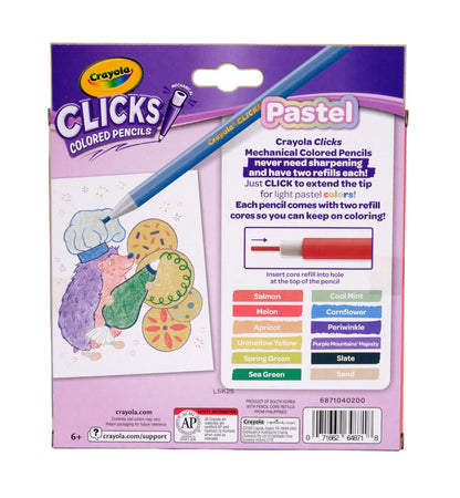 Crayola Clicks Retractable Tip Markers (10ct), Washable Cone Tip Art Marker Set, Cute Aesthetic School Supplies, Classroom Must Haves, Ages 3+