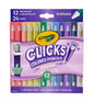 Crayola Clicks Retractable Tip Markers (10ct), Washable Cone Tip Art Marker Set, Cute Aesthetic School Supplies, Classroom Must Haves, Ages 3+