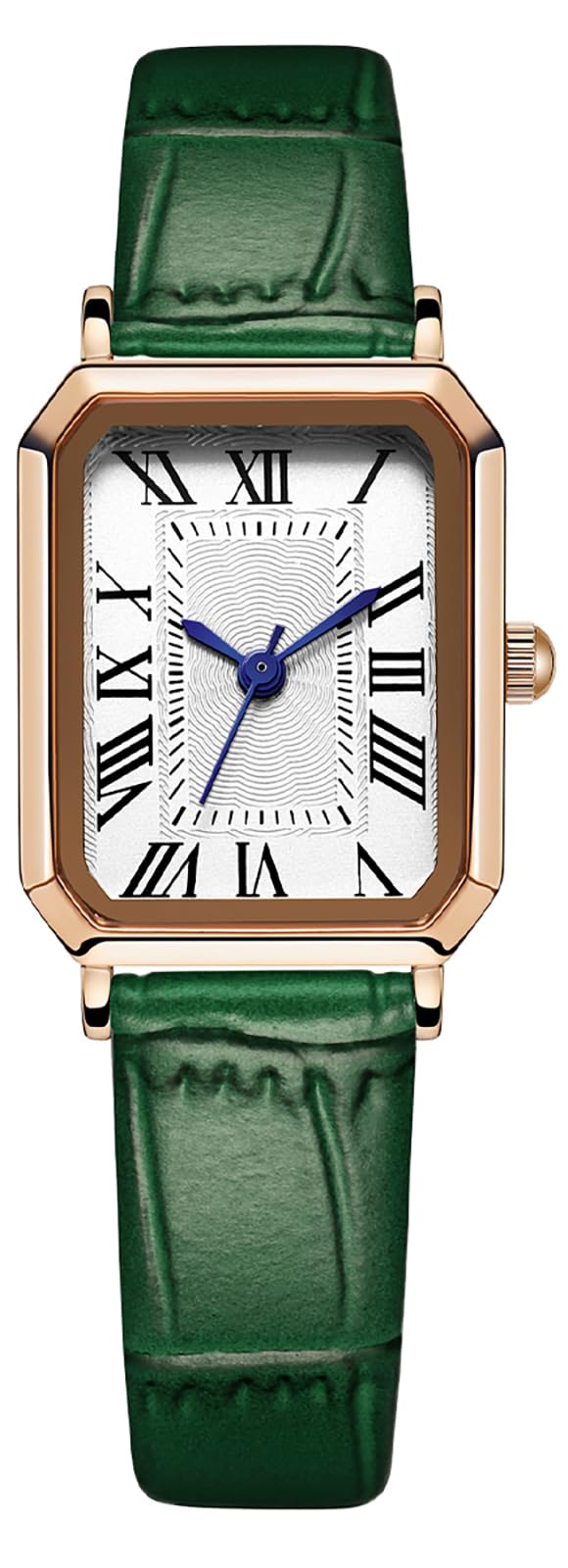 BESTKANG Leather Strap Watches for Women Elegant Dainty Ladies Watch Vintage Rectangle Women Quartz Wrist Watch