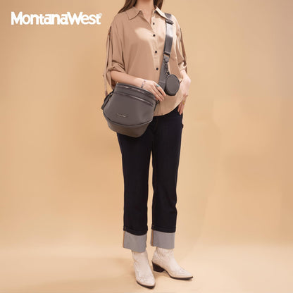 Montana West Bum Bag Nylon Crossbody Bags Mom Purse with with Coin Purse
