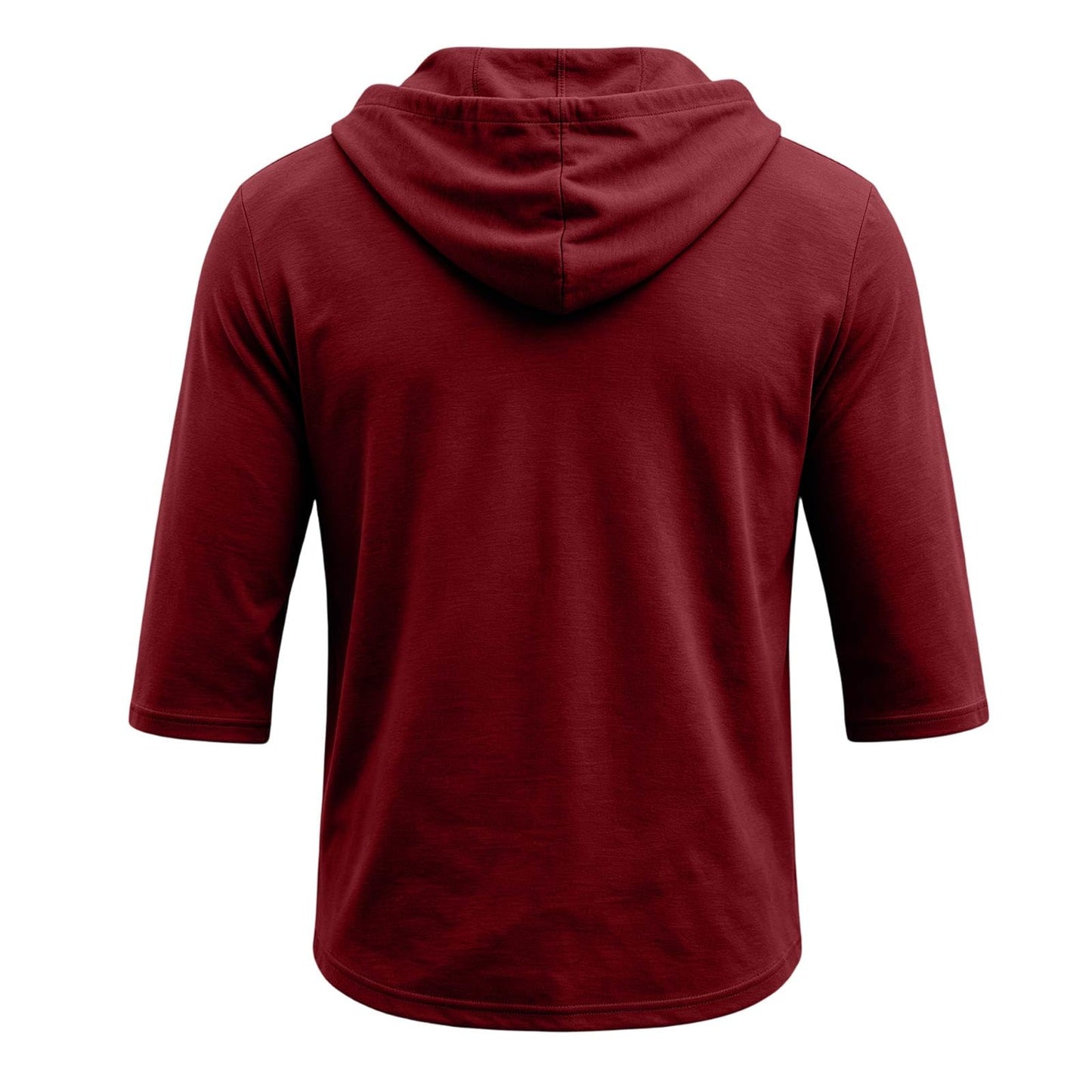 Mens Hooded 3/4 Sleeve Pullover Relaxed Fit Casual Lightweight Comfort Top