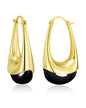 SNGIA Long Oval Chunky Dangle 18K Gold Plated Hoops with Colored Resin Gemstone Statement Earrings for Women, (Green, Brown, Light blue, Dark Blue), Bold Drop Handmade Exaggerated Irregular Trendy Bohemian Jewelry Gifts, Unique Dangling Teardrop Baroque S