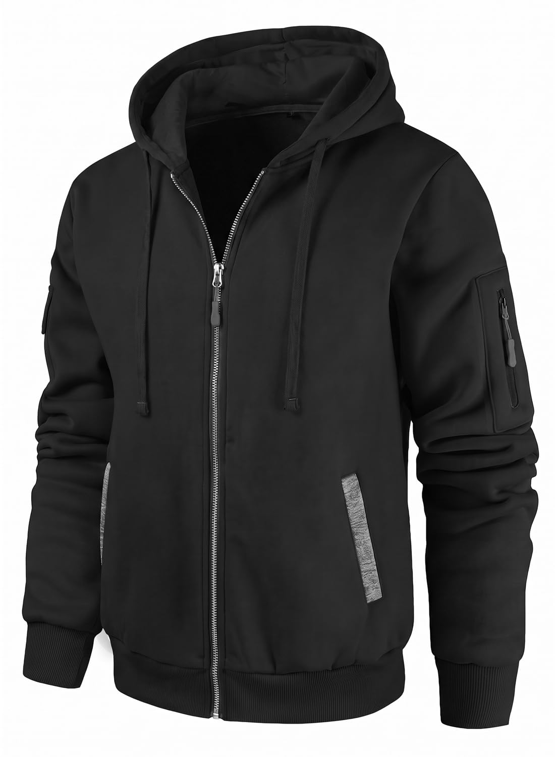 Leidowei Men's Hoodies Casual Pullover Hooded Sweatshirt Long Sleeve Quarter Zip Hoody Tops With Kangaroo Pocket