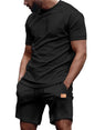JMIERR Men's 2 Piece Outfit Anti-wrinkle T Shirts and Shorts Summer Beach Vacation Lounge Workout Pajamas Short Sleeve Sets