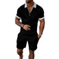Mens Short Sets 2 Piece Outfits Polo Shirt Fashion Summer Tracksuits Casual Set Short Sleeve and Shorts Set for Men