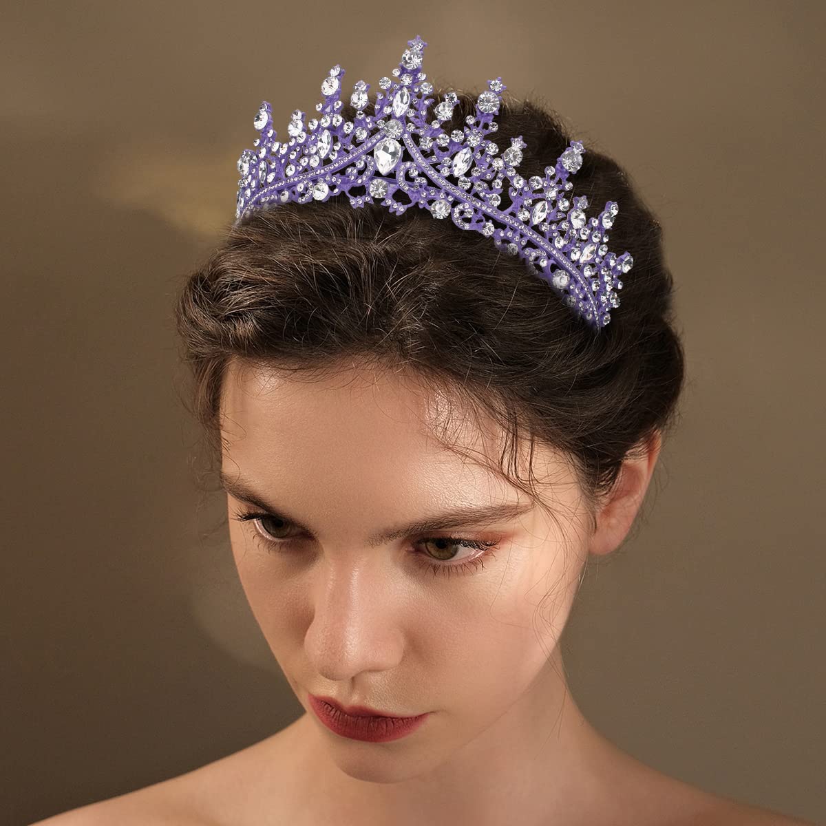 TOBATOBA Silver Wedding Crystal Tiaras and Crowns for Women, Bride Royal Queen Headband Princess Quinceanera Headpieces for Birthday Prom Pageant Party