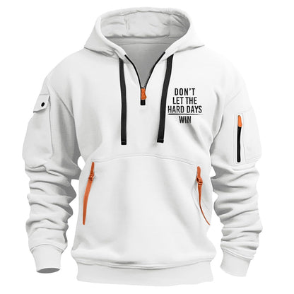 RTTUIOP Hoodies for Men Quarter Zip Pullover Tactical Sweatshirt Vintage Long Sleeve Casual Fashion Hoodie With Pockets