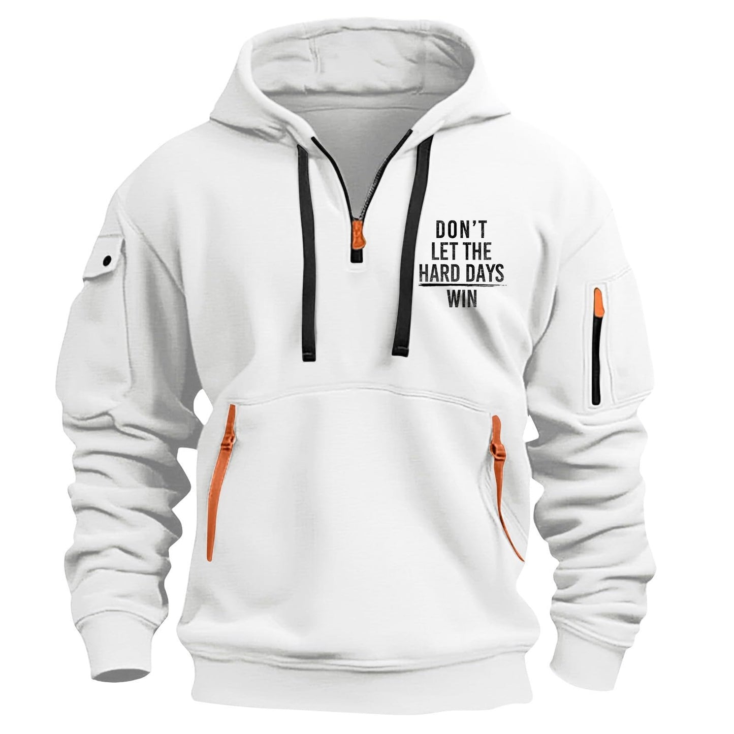 RTTUIOP Hoodies for Men Quarter Zip Pullover Tactical Sweatshirt Vintage Long Sleeve Casual Fashion Hoodie With Pockets