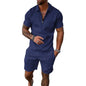 Mens Short Sets 2 Piece Outfits Polo Shirt Fashion Summer Tracksuits Casual Set Short Sleeve and Shorts Set for Men