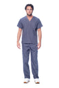 Dagacci Medical Uniform® Men's V-Neck Cargo Scrubs | Cotton Blend, Matching Top and Cargo Pants Set, 8 Pockets, Elastic Drawcord Waistband, for Men in Healthcare