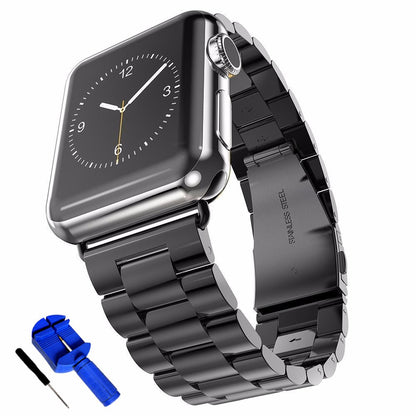 Seven Band Solid Stainless Steel for Apple Watch for Women | Compatible with Apple Watch Band 42mm/41mm/40mm/38mm, Metal Strap for Iwatch Series 11-1/SE 1-3 Women and Men, Gold Silver.