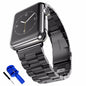 Seven Band Solid Stainless Steel for Apple Watch for Women | Compatible with Apple Watch Band 42mm/41mm/40mm/38mm, Metal Strap for Iwatch Series 11-1/SE 1-3 Women and Men, Gold Silver.