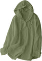 Hooded Sun Shirts for Women UV Protection Button Down Long Sleeve Hoodie Summer Quick Dry Blouses Lightweight Jackets