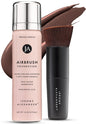 Jerome Alexander MagicMinerals AirBrush Foundation – 2 Piece Set with Airbrush Foundation and Kabuki Brush - Spray Makeup with Anti-aging Ingredients for Smooth Radiant Skin - Light Medium
