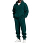 Jogger Sweatpants Matching Outfit For Men 2 Piece Sweat Suits Full Zip Up Hooded Tracksuit Soft Fleece Set