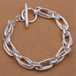 Fine 925 Sterling Silver Noble Nice Chain Solid Bracelet for Women Men Charms Party Gift Wedding Fashion Jewelry Hot Model