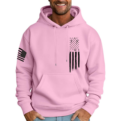 Ymosrh Mens Patriotic Hoodies USA Flag Print Hooded Sweatshirt Pullover Casual Fashion Hoodie, M-6XL