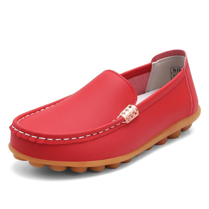 Women's Comfortable & Lightweight Leather Loafers Slip-Ons Driving Walking Mocs Boat Shoes Cute Business Casual Dress Shoes Work Flats for Women