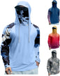 ADHOWBEW Fishing Shirt with Hood Cooling Hoodies Hooded Shirt Uv Casual Summer UPF 50+ Uv Rash Guard 2025