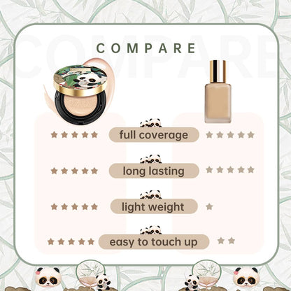 Catkin Phoenix Cushion Foundation Buildable Coverage Anti-Aging Serum Makeup, Sheer Satin Finish, Refill Included, Light Beige 0.46 Oz x 2, C02 IVORY