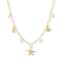 Zeffy Shell Necklace for Women,14K Gold Plated Layered Starfish Conch SeaShell Pearl Pendant Charm Necklace Stack Waterproof Dainty Beach Jewelry for Summer Vacation