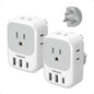 TESSAN 2 Pack European Travel Plug Adapter, Europe Power Converter