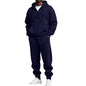 Jogger Sweatpants Matching Outfit For Men 2 Piece Sweat Suits Full Zip Up Hooded Tracksuit Soft Fleece Set