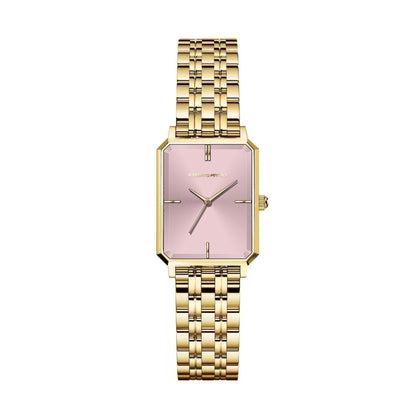 Roberto Marino RM1982 Women’s Luxury Watch Rectangular Gold – Japanese Quartz Movement, Vintage Stainless Steel Design, Silver Dial, Elegant Dress Timepiece, 3ATM Water Resistant – Reloj para Mujer