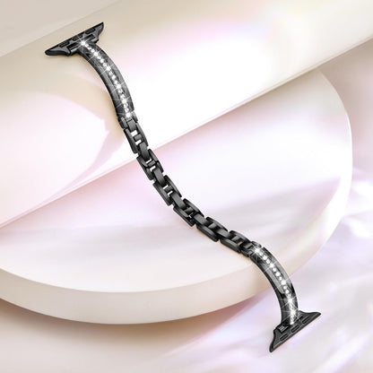 Missair Bands Compatible with Apple Watch Band 38mm 40mm 41mm 42mm 44mm 45mm 46mm 49mm for Women, Slim Metal Dressy Jewelry Bracelet with Bling Diamond for iWatch Series 11 10 9 8 7 6 5 4 3 SE Ultra