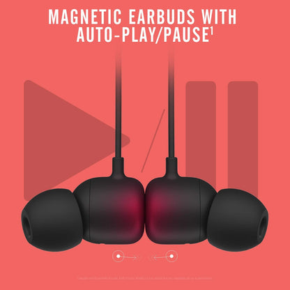 Beats Flex Wireless Earbuds - Apple W1 Headphone Chip, Magnetic Earphones, Class 1 Bluetooth, 12 Hours of Listening Time, Built-in Microphone - Black