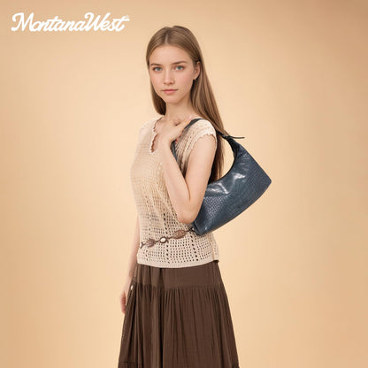 Montana West MEDIUM Shoulder Purses for Women Crescent Hobo Bags Trendy Purses