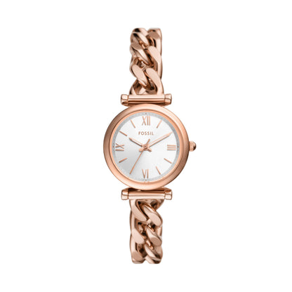 Fossil Women's Watch and Bracelet Set, Carlie Three-Hand Stainless Steel Watch for Women and Bracelet Set