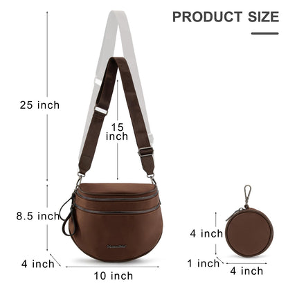 Montana West Bum Bag Nylon Crossbody Bags Mom Purse with with Coin Purse