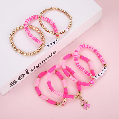 Heishi Bracelets for Women Clay Beaded Stretch Bracelets Stackable Friendship Bracelet Set Summer Beach Accessories Outfits Jewelry Gifts