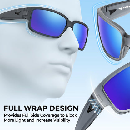 KastKing Skidaway Polarized Sport Sunglasses for Men and Women,Ideal for Driving Fishing Cycling and Running,UV Protection