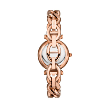 Fossil Women's Watch and Bracelet Set, Carlie Three-Hand Stainless Steel Watch for Women and Bracelet Set