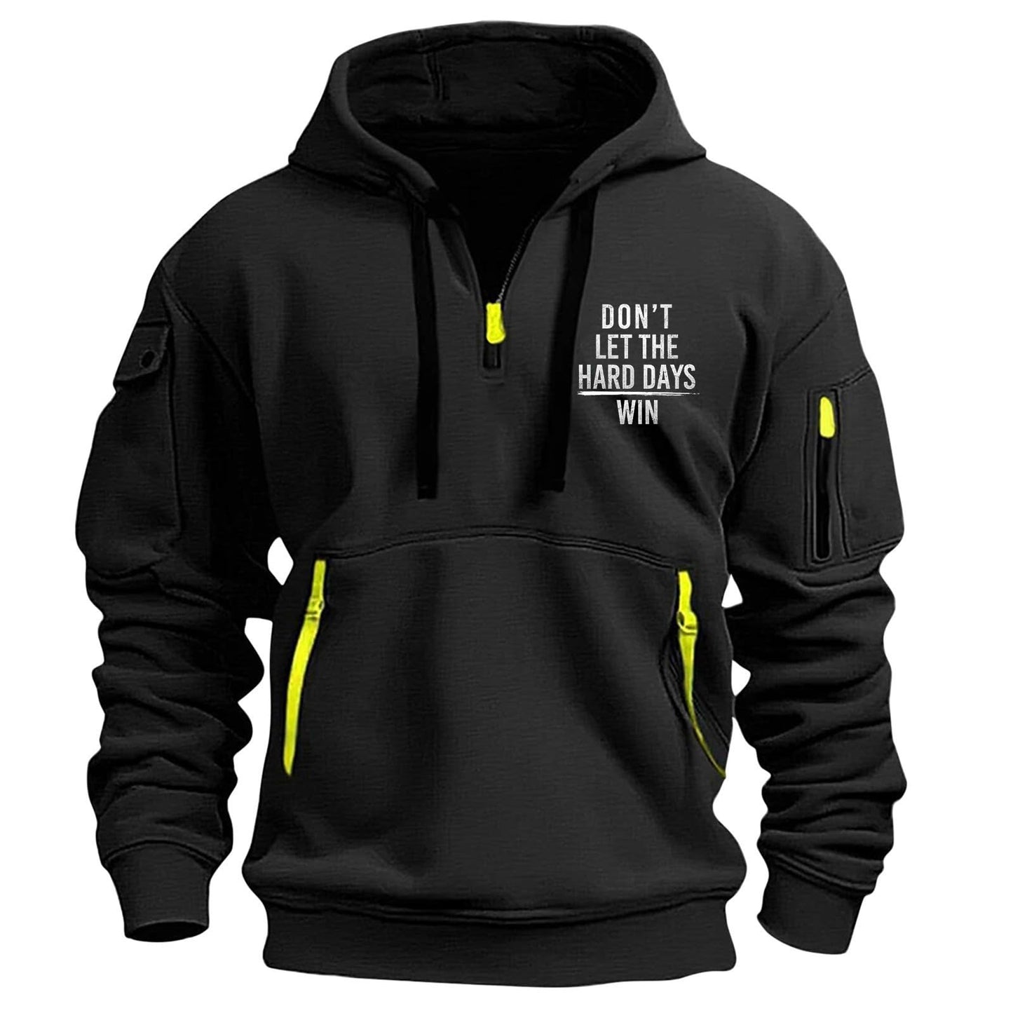 RTTUIOP Hoodies for Men Quarter Zip Pullover Tactical Sweatshirt Vintage Long Sleeve Casual Fashion Hoodie With Pockets