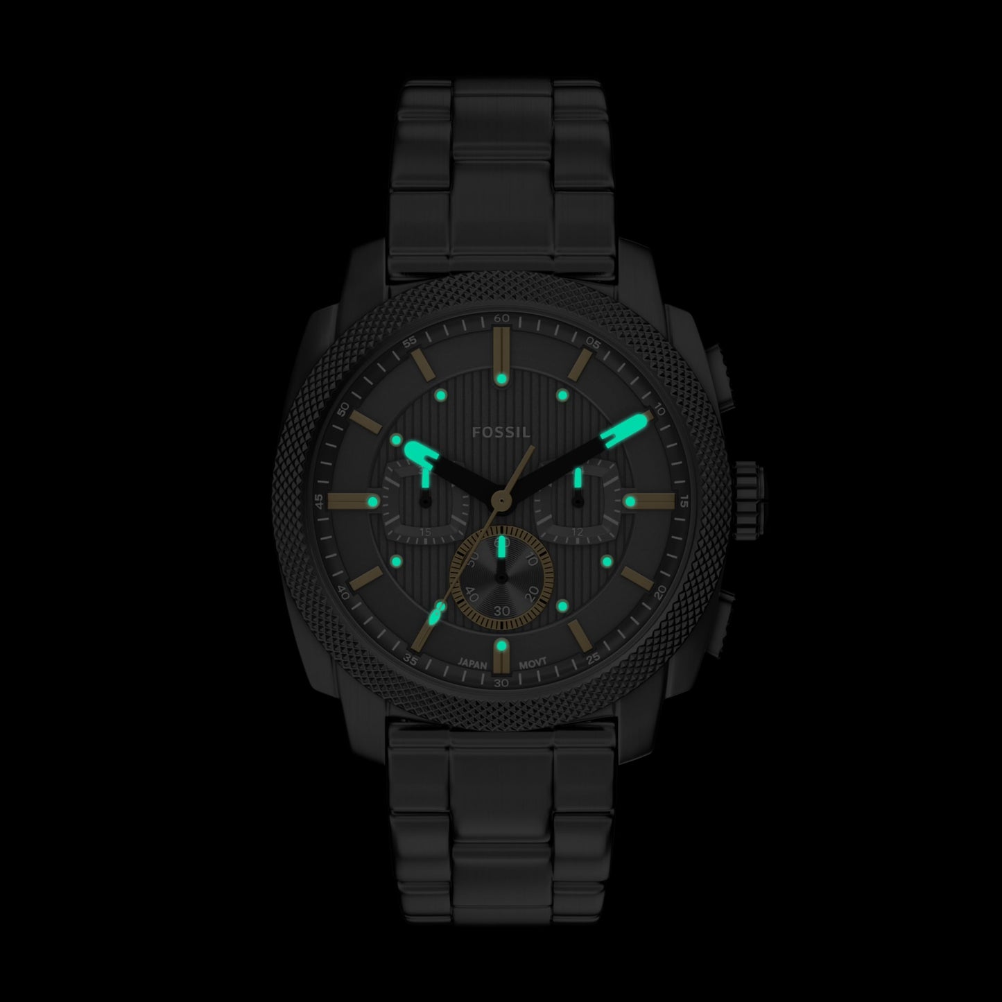 Fossil Men's Watch, Machine Stainless Steel Chronograph Watch for Men