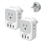 TESSAN 2 Pack European Travel Plug Adapter, Europe Power Converter